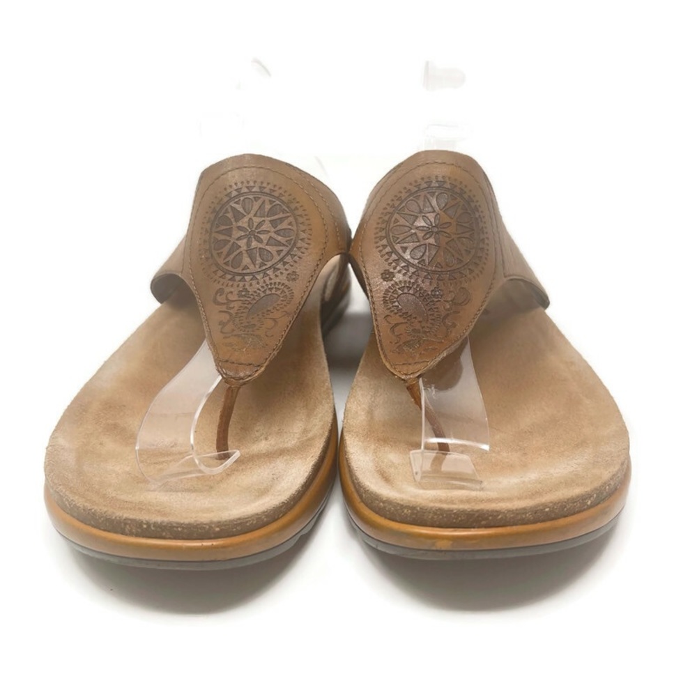 Dansko Priya Tan Tooled Leather Sandals - Women's Size EU 42 (US 11/11.5)